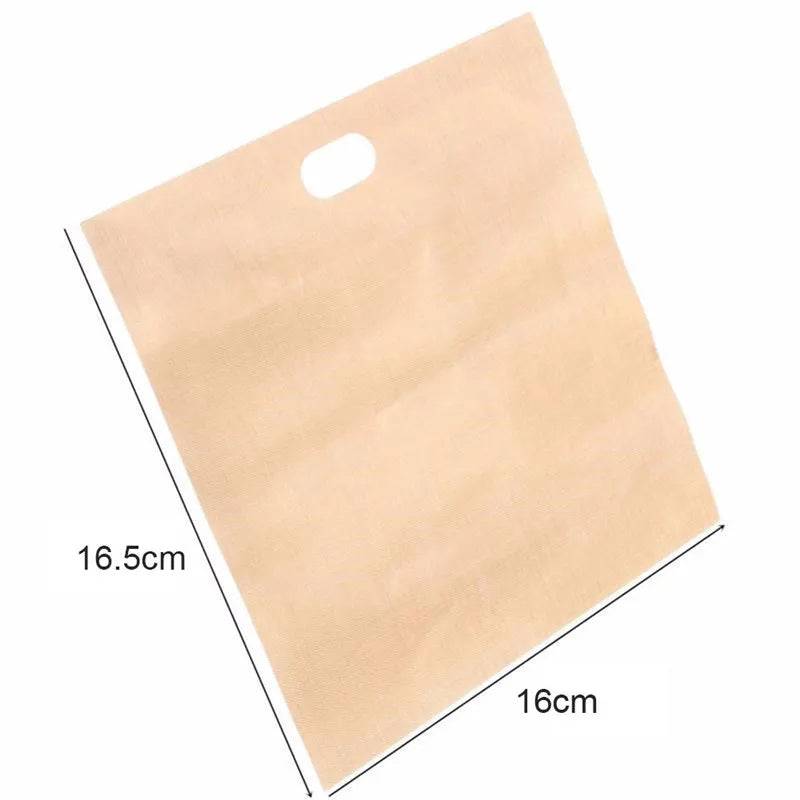 5-Pack Reusable Toaster Bags – Non-Stick Sandwich Bread Bags for Microwave & Toaster Use