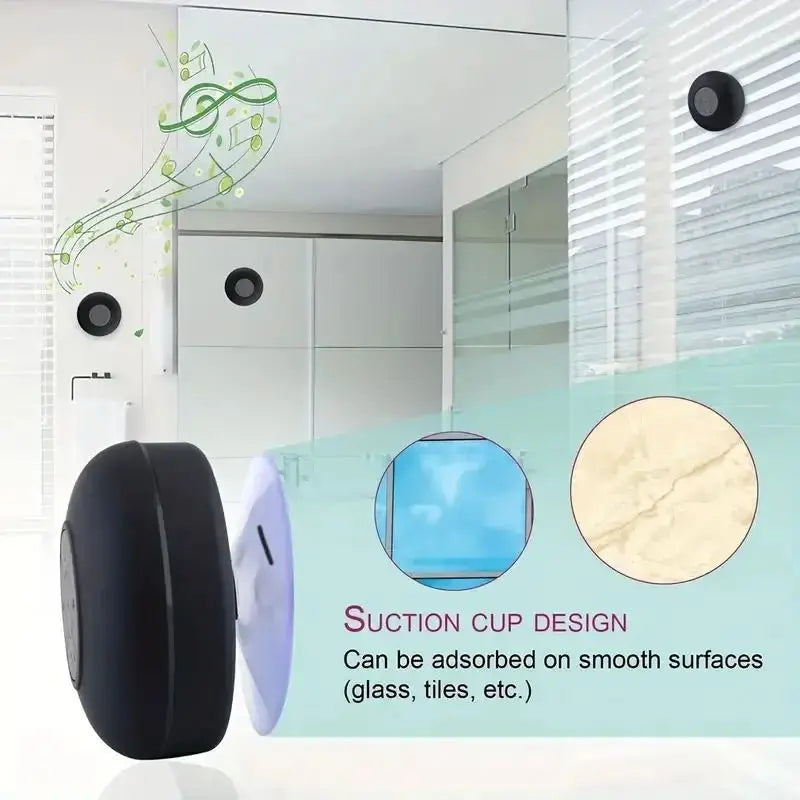 Black suction cup device with a transparent cover showing a blue interior, on a white background.