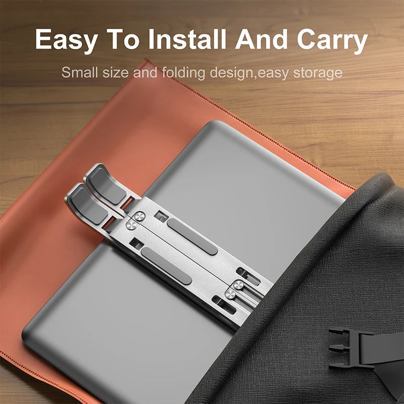 Small size and folding design product on a wooden surface with text 'Easy To Install And Carry'.