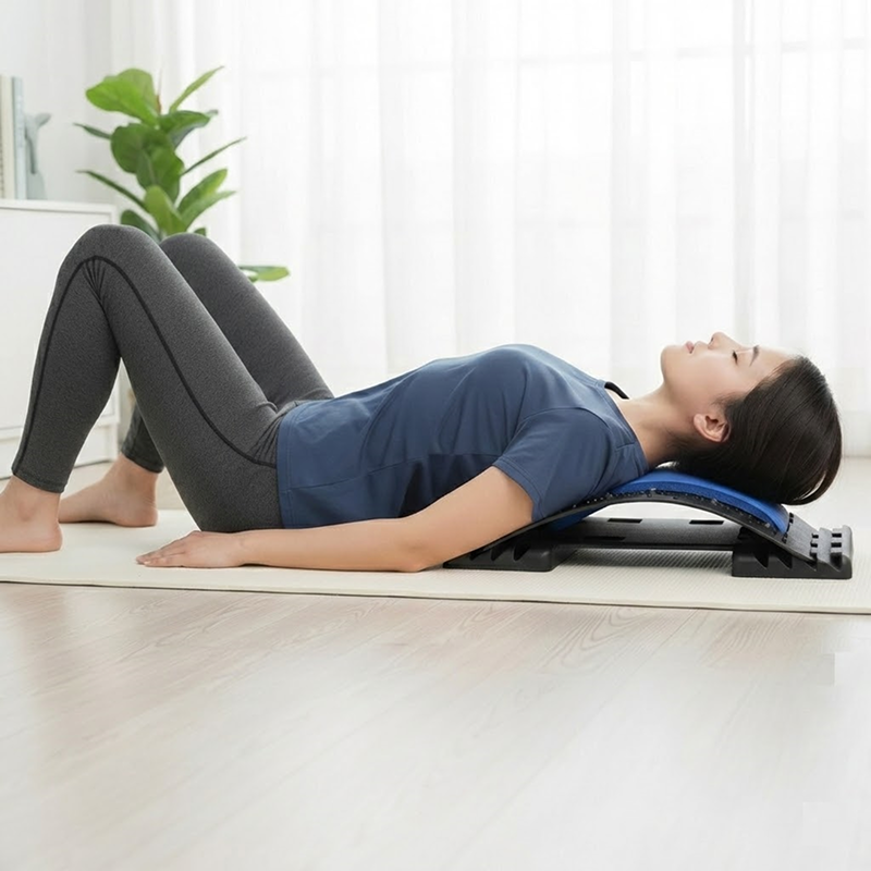 Back Stretch Massager – Lumbar Spine Support for Pain Relief & Relaxation