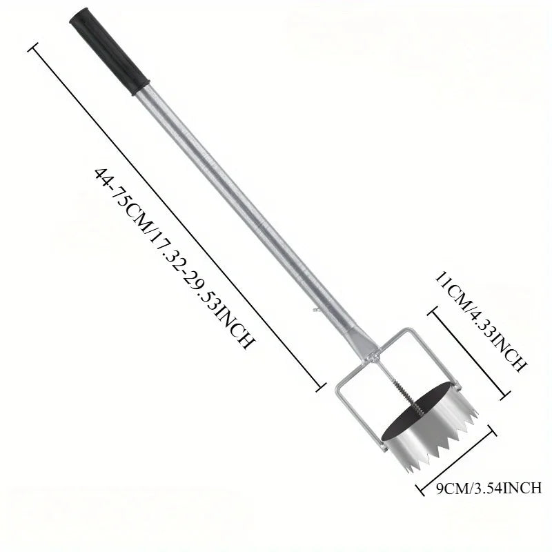 Measurement chart of a cleaning brush with dimensions labeled