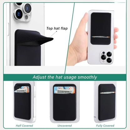 Phone case with top hat flap feature, showing different coverages and a hand holding the phone.