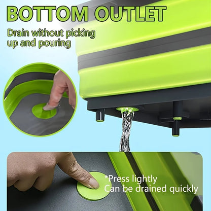 3-in-1 Foldable Cutting Board with Wash Basin – Portable Collapsible Sink for Washing Vegetables & Food Prep