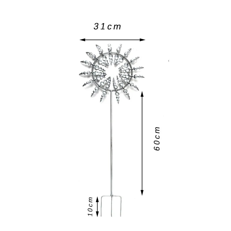 Measurement chart of a decorative item with dimensions labeled.