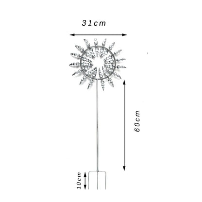 Measurement chart of a decorative item with dimensions labeled.