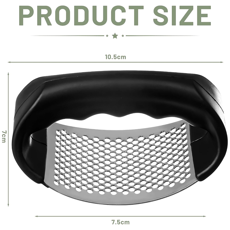 Manual Garlic Mincer – Stainless Steel Press Tool for Kitchen & Cooking Use