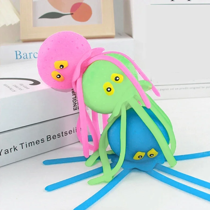 Octopus Baby Bath Toys – Water Absorbing Sponge Squeeze Toy for Kids Swimming & Stress Relief Play