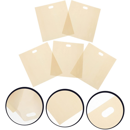 5-Pack Reusable Toaster Bags – Non-Stick Sandwich Bread Bags for Microwave & Toaster Use