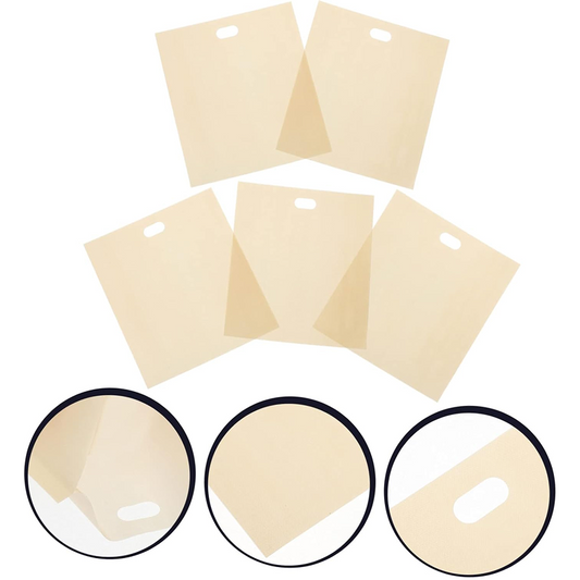 5-Pack Reusable Toaster Bags – Non-Stick Sandwich Bread Bags for Microwave & Toaster Use