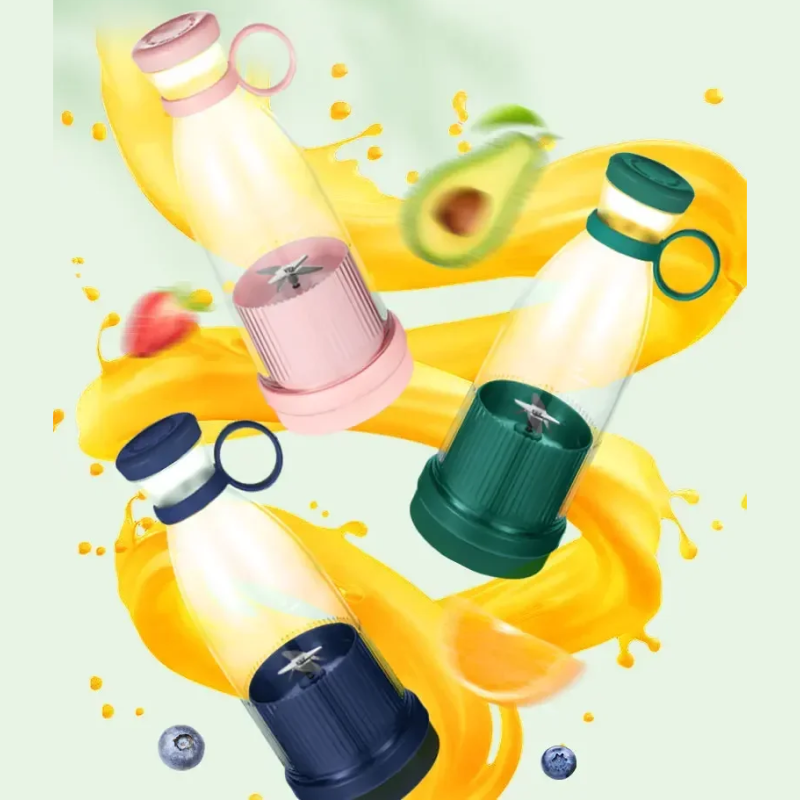 Portable USB Electric Juicer Blender – 6 Blades Mini Smoothie Maker for Fruit, Milkshakes & Juice