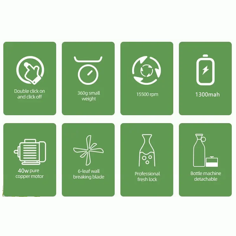 Portable USB Electric Juicer Blender – 6 Blades Mini Smoothie Maker for Fruit, Milkshakes & Juice