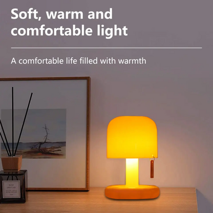 Rechargeable LED Mushroom Night Light – USB Sunset Projection Table Lamp for Bedroom, Desk, Bar & Home Decor