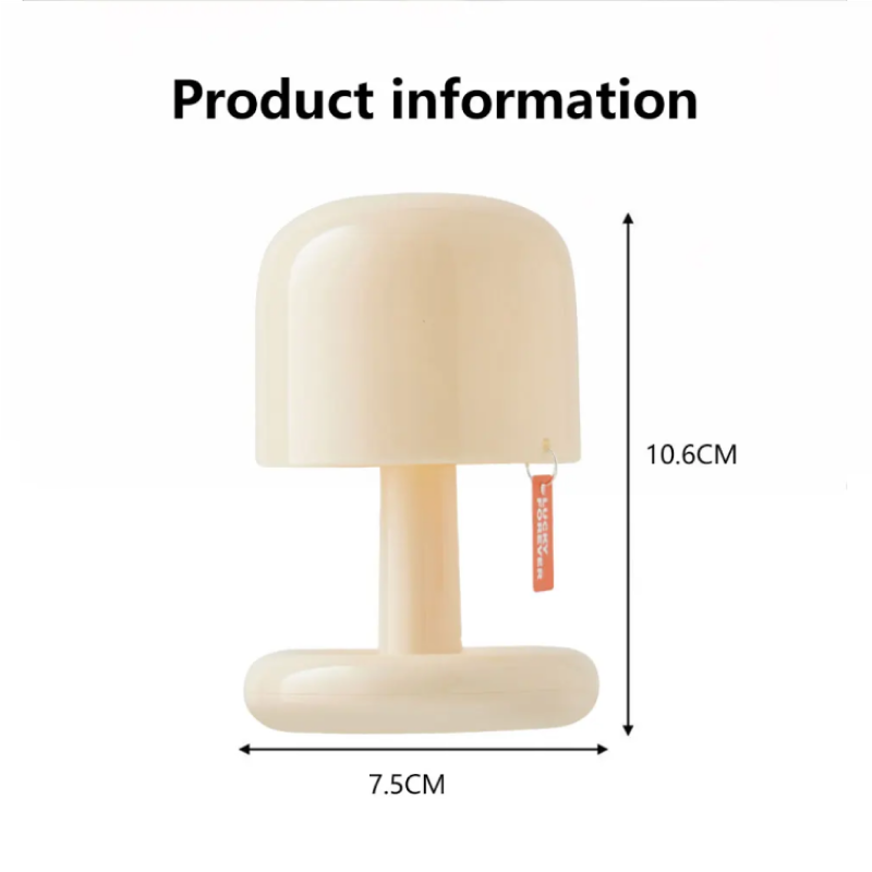 Rechargeable LED Mushroom Night Light – USB Sunset Projection Table Lamp for Bedroom, Desk, Bar & Home Decor