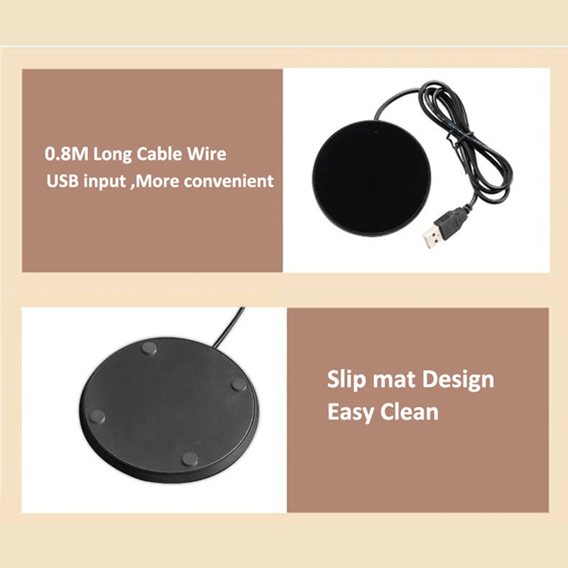 USB Mug Warmer – Electric Coffee Cup Heater & Thermostatic Heating Coaster for Home & Office