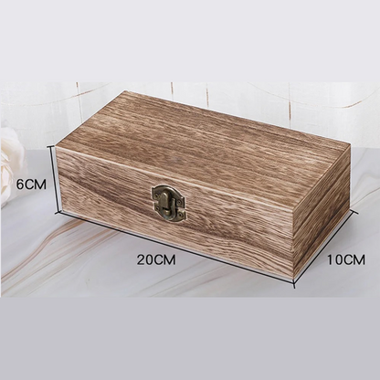 Vintage Wooden Jewelry Box – Retro Storage Organizer for Home & Gifts