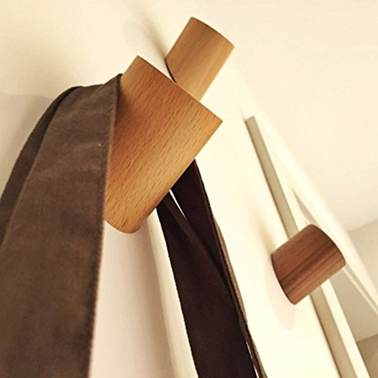 Wall Mounted Wooden Coat Hook – Nordic Style Decorative Hanger for Keys, Hats, Scarves & Bags