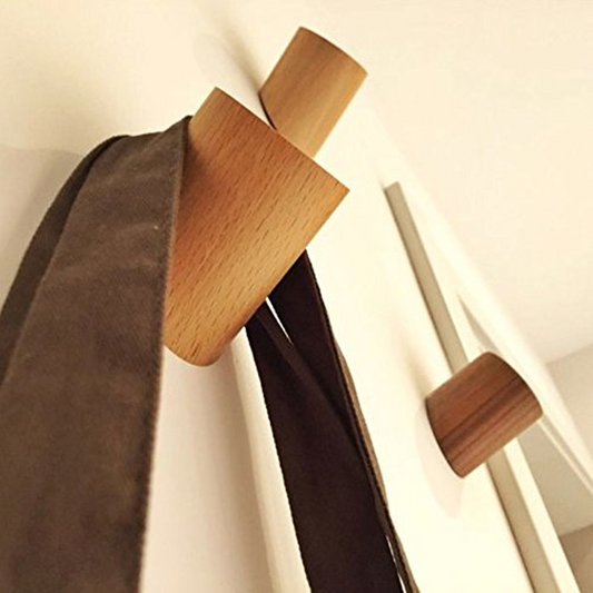Wall Mounted Wooden Coat Hook – Nordic Style Decorative Hanger for Keys, Hats, Scarves & Bags