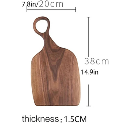 2pcs Walnut Wood Cutting Boards – Reversible Charcuterie Serving Set for Cheese, Bread & Meat