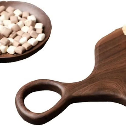 2pcs Walnut Wood Cutting Boards – Reversible Charcuterie Serving Set for Cheese, Bread & Meat