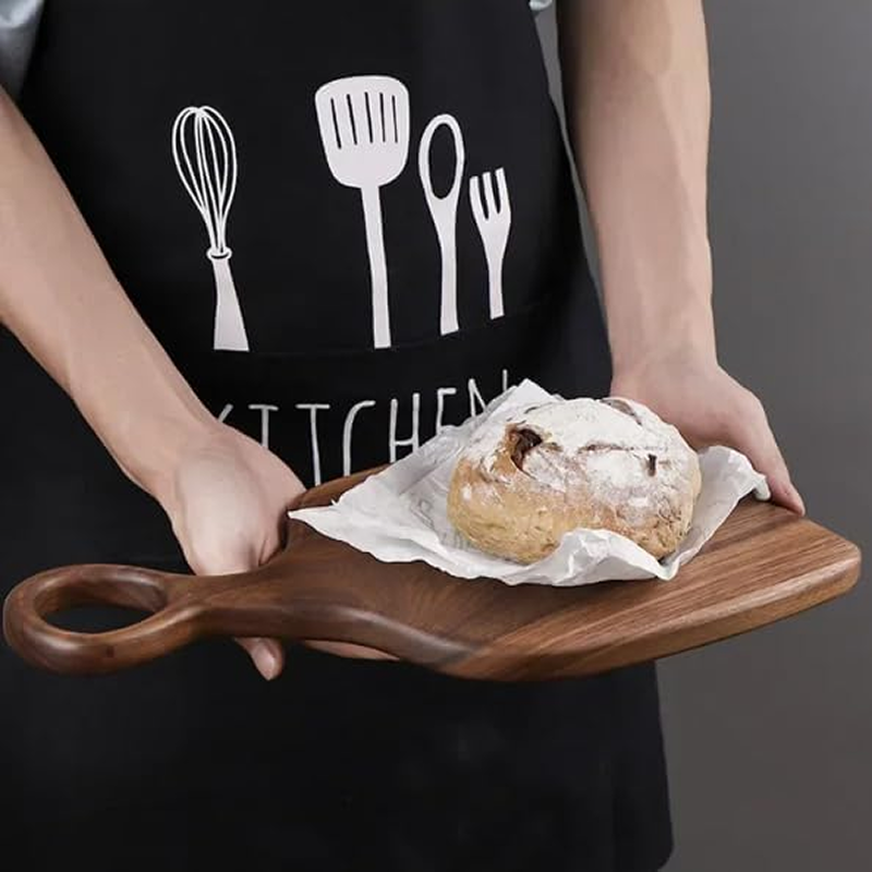 2pcs Walnut Wood Cutting Boards – Reversible Charcuterie Serving Set for Cheese, Bread & Meat